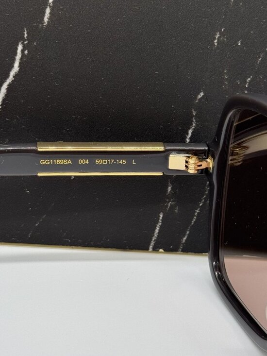 New Gucci GG1189SA 004 rown Square Women Sunglasses main image 4